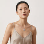 Montore 3 CT D Color Moissanite Halo Pendant Necklace