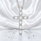 Montore 2.2 CTTW Moissanite Cross Pendant Necklace