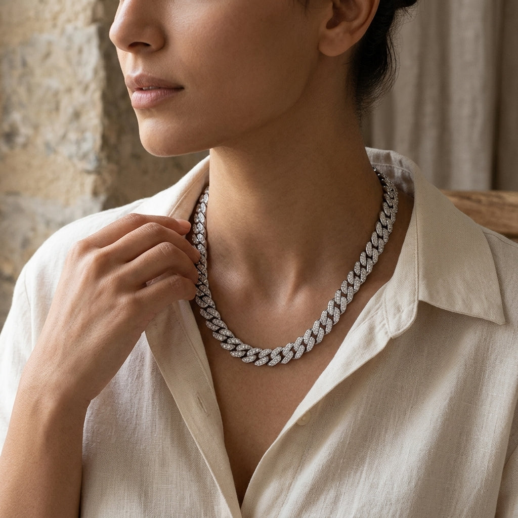 Montore Classic 3MM Moissanite Tennis Necklace