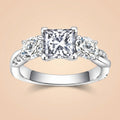 Princess Cut 3 Stone Moissanite Engagement Ring (1.5 ct)for women