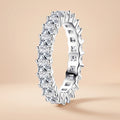 Princess Cut Moissanite Wedding Band 5 cttw 925 Sterling Silver