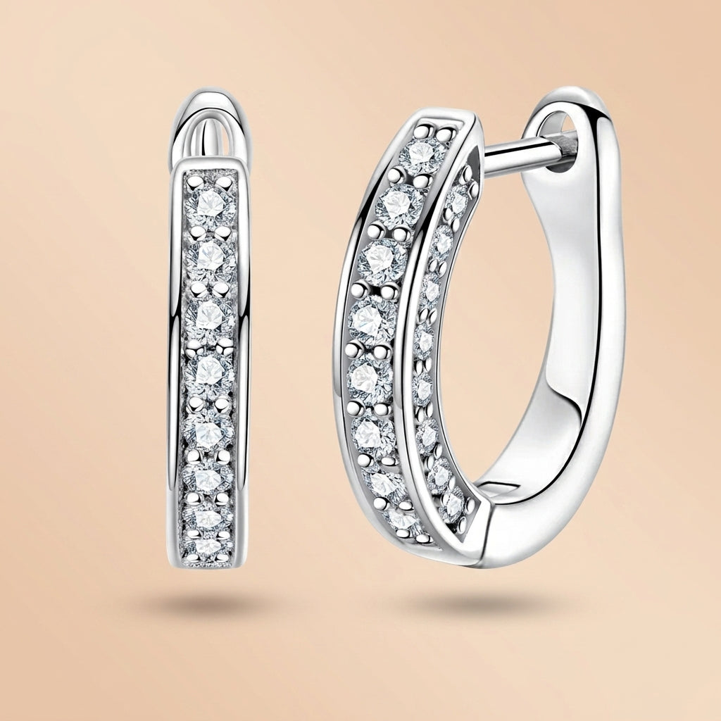 Round Cut Moissanite Hoop Earrings (0.56cttw) for women