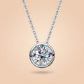 Round Cut Moissanite Pendant Necklace for Women (0.5-5 ct)