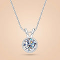 Round Cut Moissanite Pendant Necklace for Women (1/2 ct)