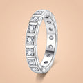 Round Cut Moissanite Wedding Band 0.7 cttw 925 Sterling Silver