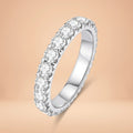 Round Cut Moissanite Wedding Band 2.4cttw 925 Sterling Silver