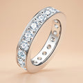 Round Cut Moissanite Wedding Band 4.4 cttw 925 Sterling Silver