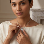 Round Cut Moissanite Pendant Necklace for Women (0.5-5 ct)