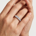 Round Cut Moissanite Wedding Band 3.5 cttw 925 Sterling Silver
model 3