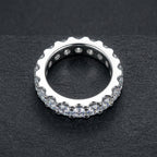 Round Cut Moissanite Wedding Band 5cttw 925 Sterling Silver