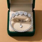Sterling Silver Five-Stone Moissanite Tennis Bracelet