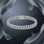 Sterling Silver Twisted Cuban Moissanite Bracelet (1.36–5.17 Ct. Tw)