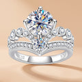 Round Cut Moissanite Crown Engagement Ring (4.08 cttw) for women