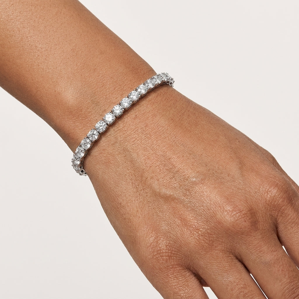 Montore VVS1 30 Stone 0.5 CT Tennis Moissanite Bracelet