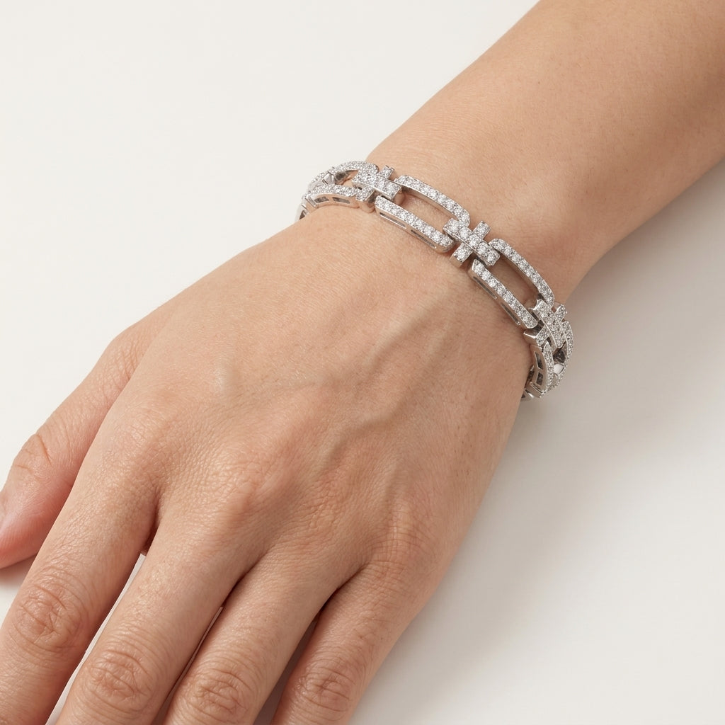 Montore VVS1 Brilliant Cut Moissanite Bracelet