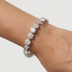 Montore VVS1 D Color 6×6MM Cushion Cut Moissanite Bracelet