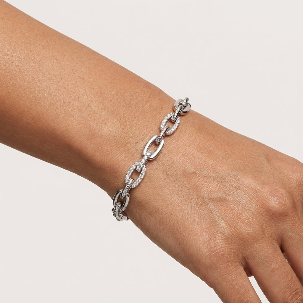 Montore VVS1 D Color 1.8MM Brilliant Cut Luxe Moissanite Bracelet