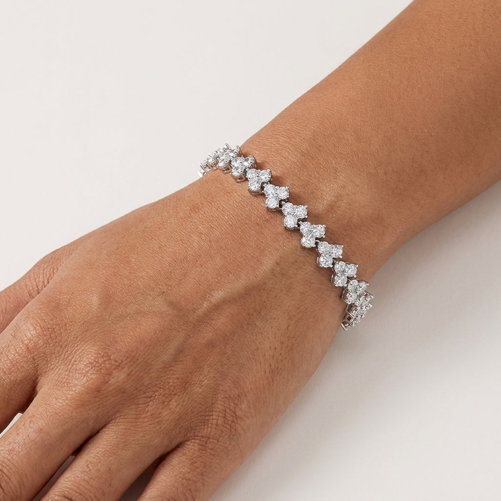 Montore VVS1 D Color 3.0MM Brilliant Cut Moissanite Bracelet