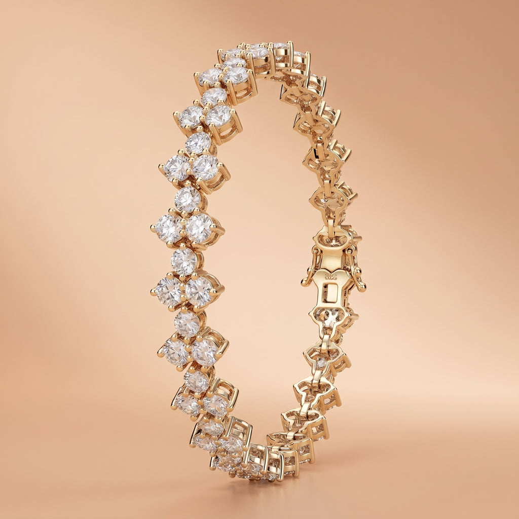Montore VVS1 D Color 3.0MM Brilliant Cut Moissanite Bracelet