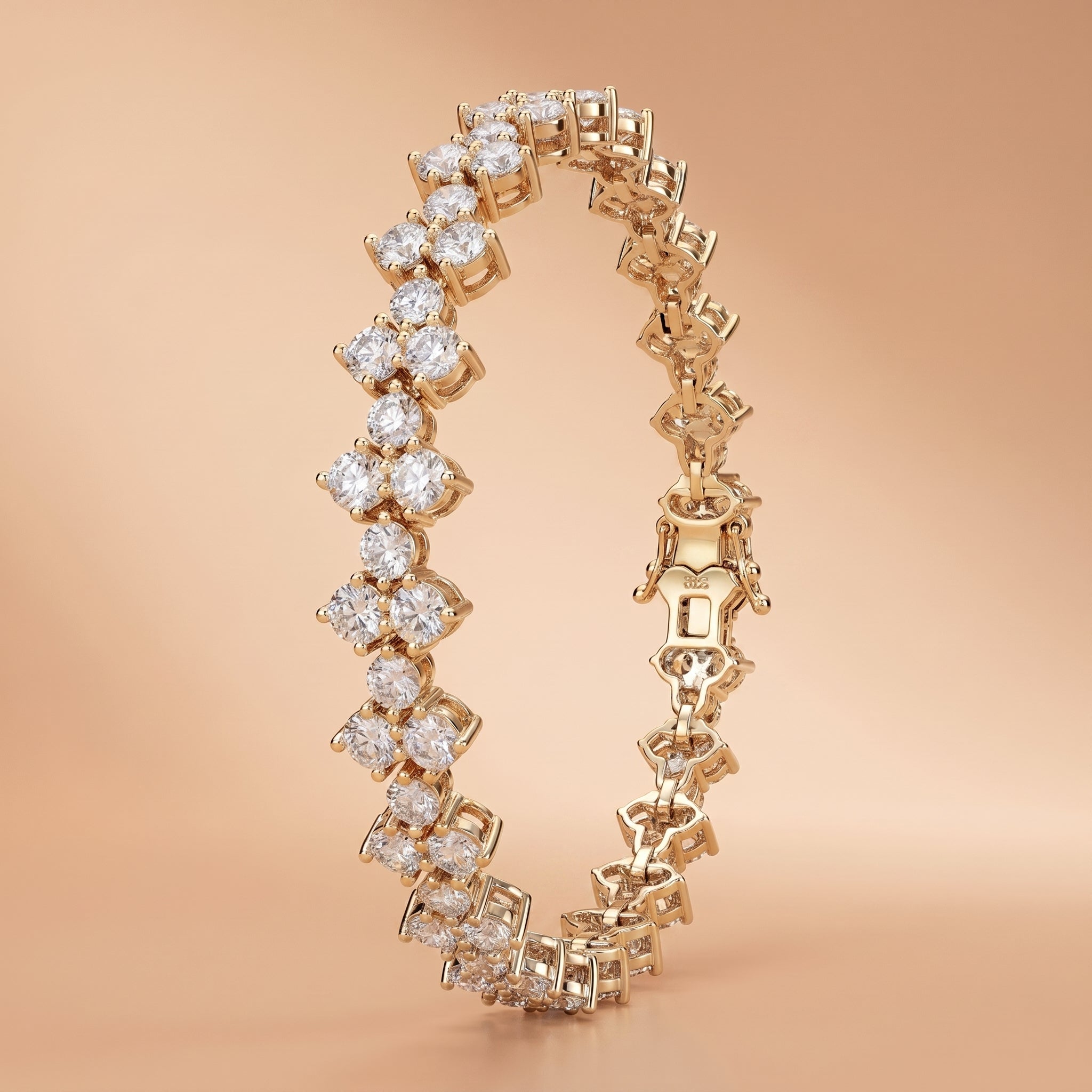 Montore VVS1 D Color 3.0MM Brilliant Cut Moissanite Bracelet