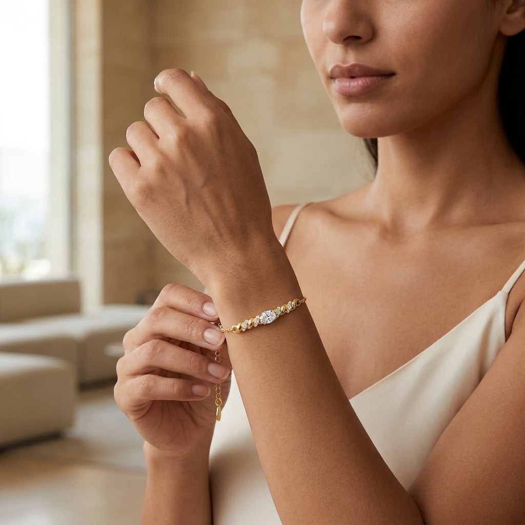 Montore VVS1 D Color 6×4MM Oval Cut Moissanite Bracelet
