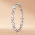 Montore VVS1 D Color 6×6MM Cushion Cut Moissanite Bracelet