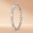 Montore VVS1 D Color 6×6MM Cushion Cut Moissanite Bracelet