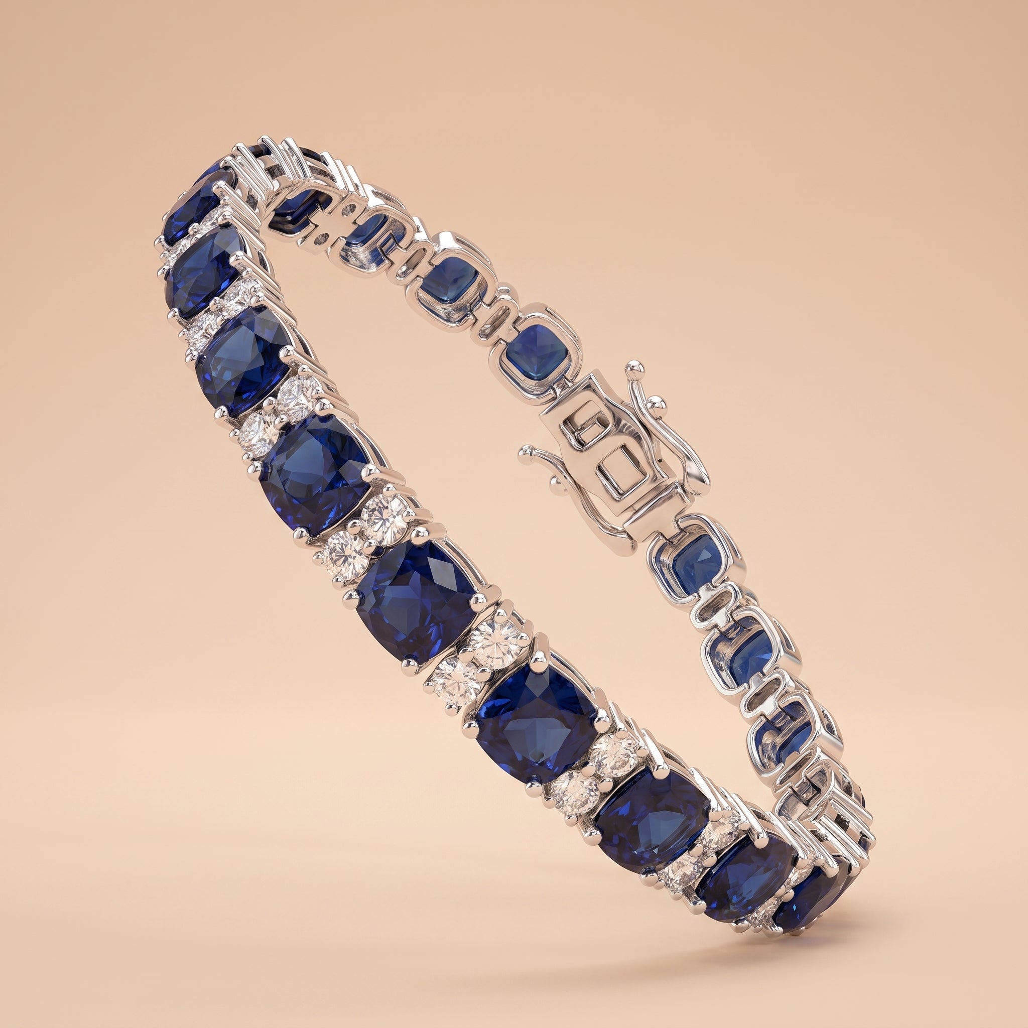 Montore VVS1 D Color 6×6MM Moissanite Tennis Bracelet featuring brilliant round-cut moissanite stones in a classic tennis bracelet design.