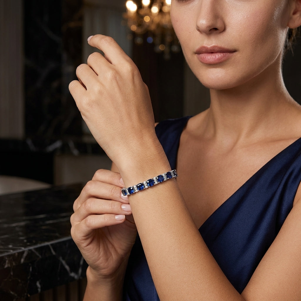 Montore VVS1 D Color 6×6MM Tennis Bracelet