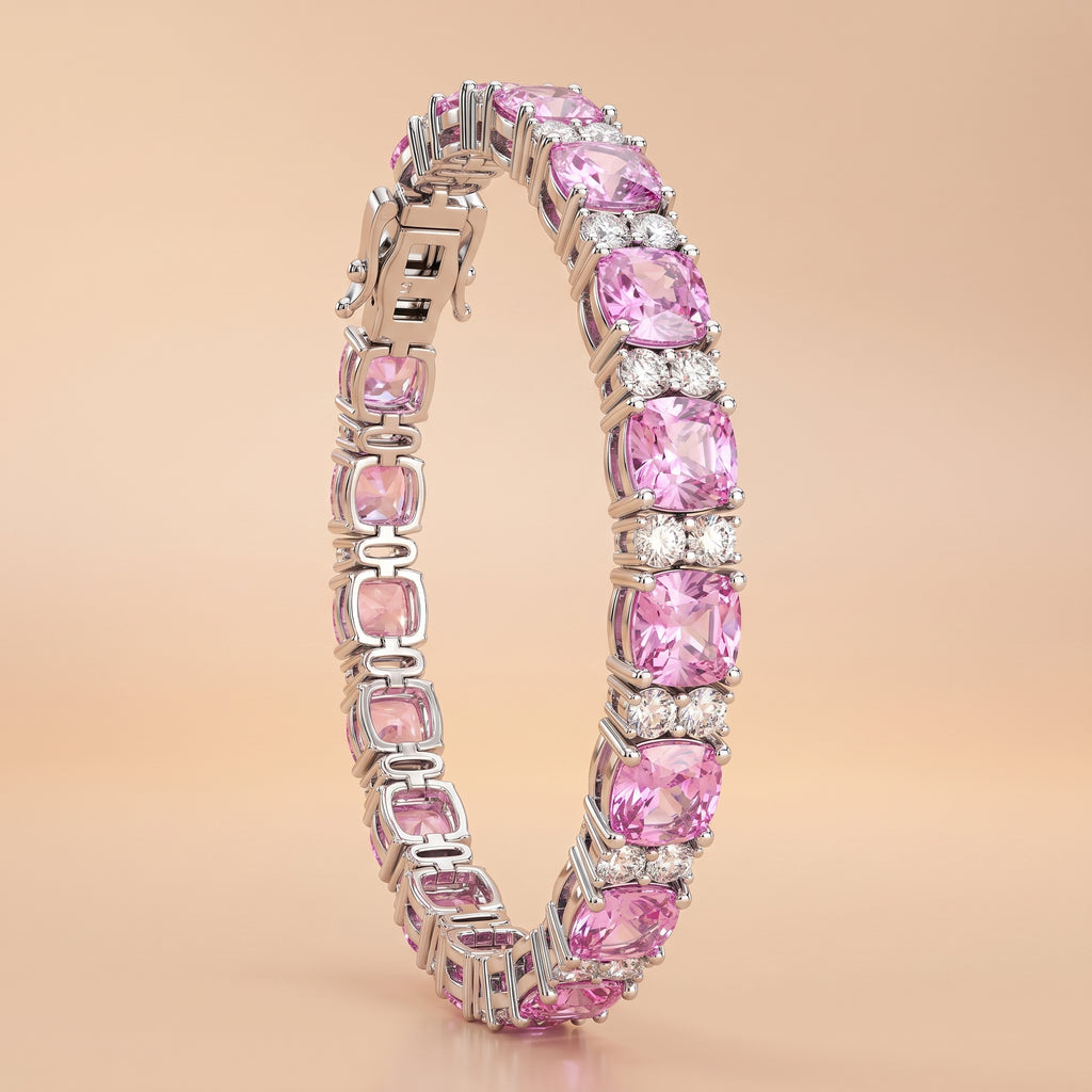 Montore VVS1 D Color 6×6MM Tennis Bracelet
