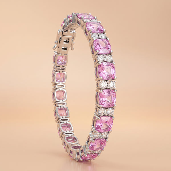 Montore VVS1 D Color 6×6MM Moissanite Tennis Bracelet featuring brilliant round-cut moissanite stones in a classic tennis bracelet design.