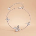 Montore VVS1 D Color Butterfly Chain & Link Moissanite Bracelet