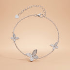 Montore VVS1 D Color Butterfly Chain & Link Moissanite Bracelet