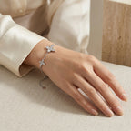 Montore VVS1 D Color Butterfly Chain & Link Moissanite Bracelet