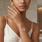 Montore VVS1 D Color Butterfly Chain & Link Moissanite Bracelet