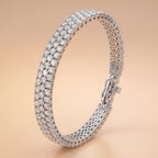 Montore VVS1 D Color Round Cut 2.5MM Multi-Stone Moissanite Bracelet