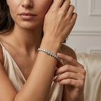 Montore VVS1 D Colour Gold Plated  3.5MM  Tennis Moissanite Bracelet