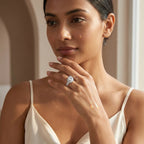 4.92 CTTW Moissanite Halo Engagement Ring